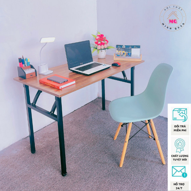 HỎA TỐC Bàn làm việc , Bàn Gấp xếp Gọn , Mặt Gỗ MDF 17mm phủ melani độ dày 17mm chân sắt sơn 2 lớp tỉnh điện