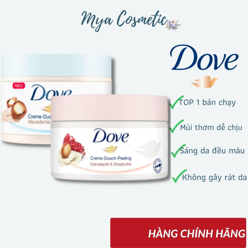 Tẩy Da Chết Toàn Thân DOVE Chăm Sóc Da Dưỡng Trắng Cấp Ẩm Exfoliating Body Polish