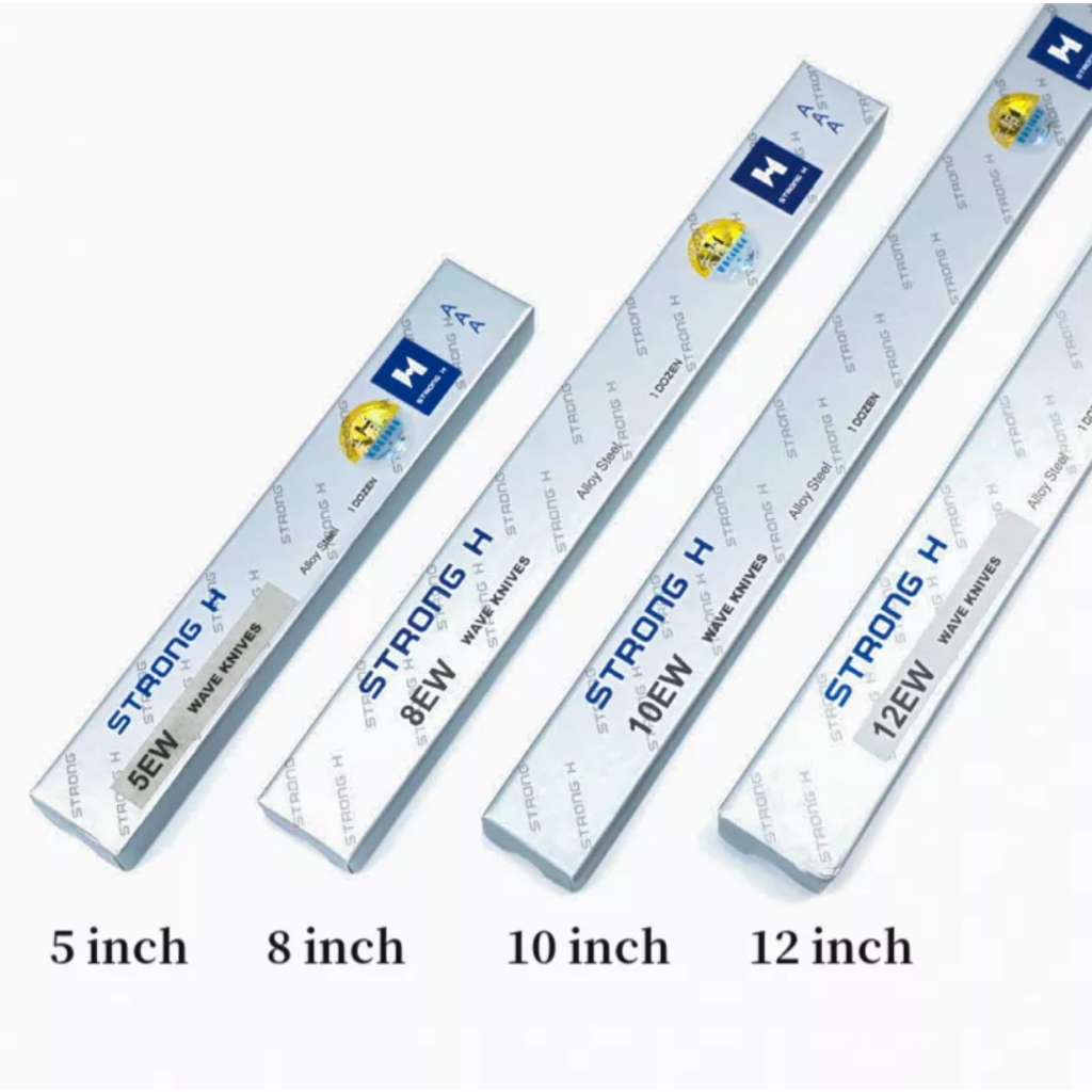 Hộp 12 lưỡi dao máy cắt đứng StrongH dùng cho máy cắt vải từ 5inch đến 12 inch  - 6E - 8E - 10E - 12E)