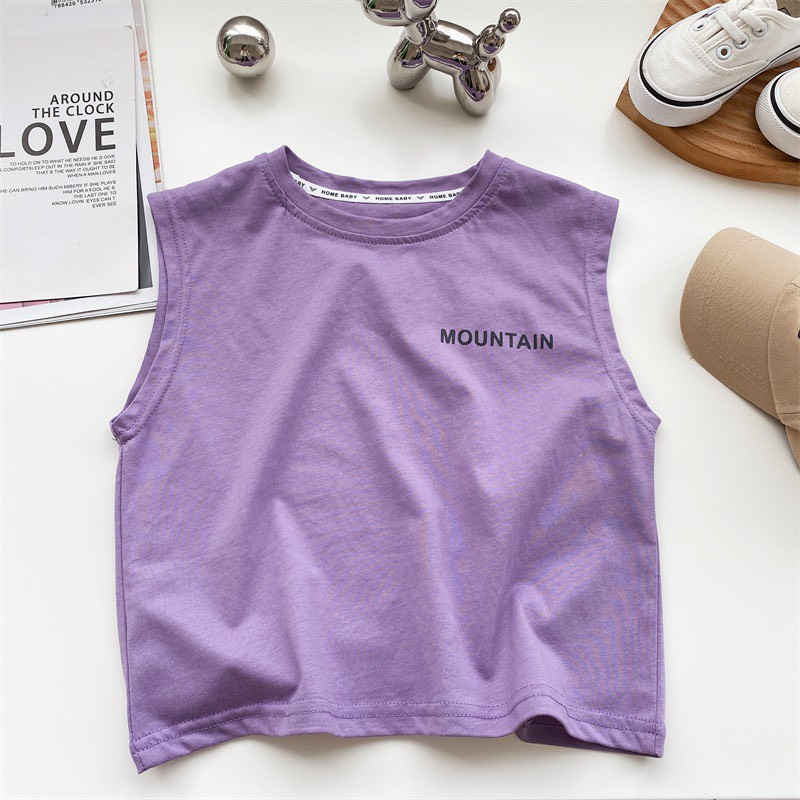 ￼Áo phông trẻ em, áo thun ba lỗ cho bé trai, áo thun 3 lỗ cho bé gái cotton mềm mịn 9-35kg hàng quảng châu cao cấp