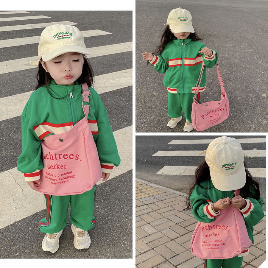 Túi đeo chéo cho bé trai bé gái đi chơi đi du lịch Bunny Store, túi vải phù hợp cho trẻ em phong cách Hàn Quốc PK06