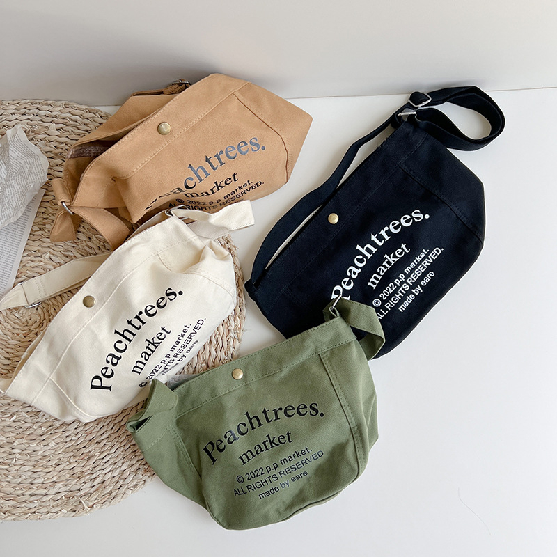 Túi đeo chéo cho bé trai bé gái đi chơi đi du lịch Bunny Store, túi vải phù hợp cho trẻ em phong cách Hàn Quốc PK06