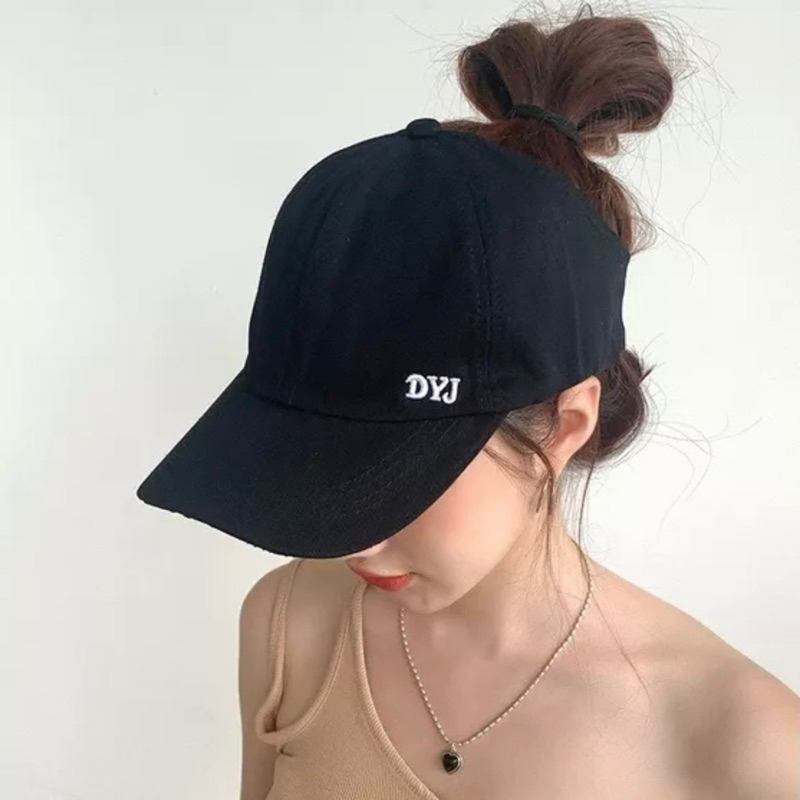 Nón Lưỡi Trai Cotton Hở Chóp Thời Trang Hàn Quốc Dành Cho Nữ thêu chữ DYJ