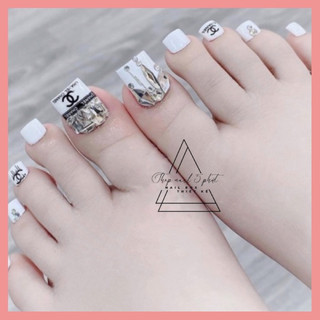 Nail box - Bộ 24 móng chân sơn gel thiết kế kèm keo dũa