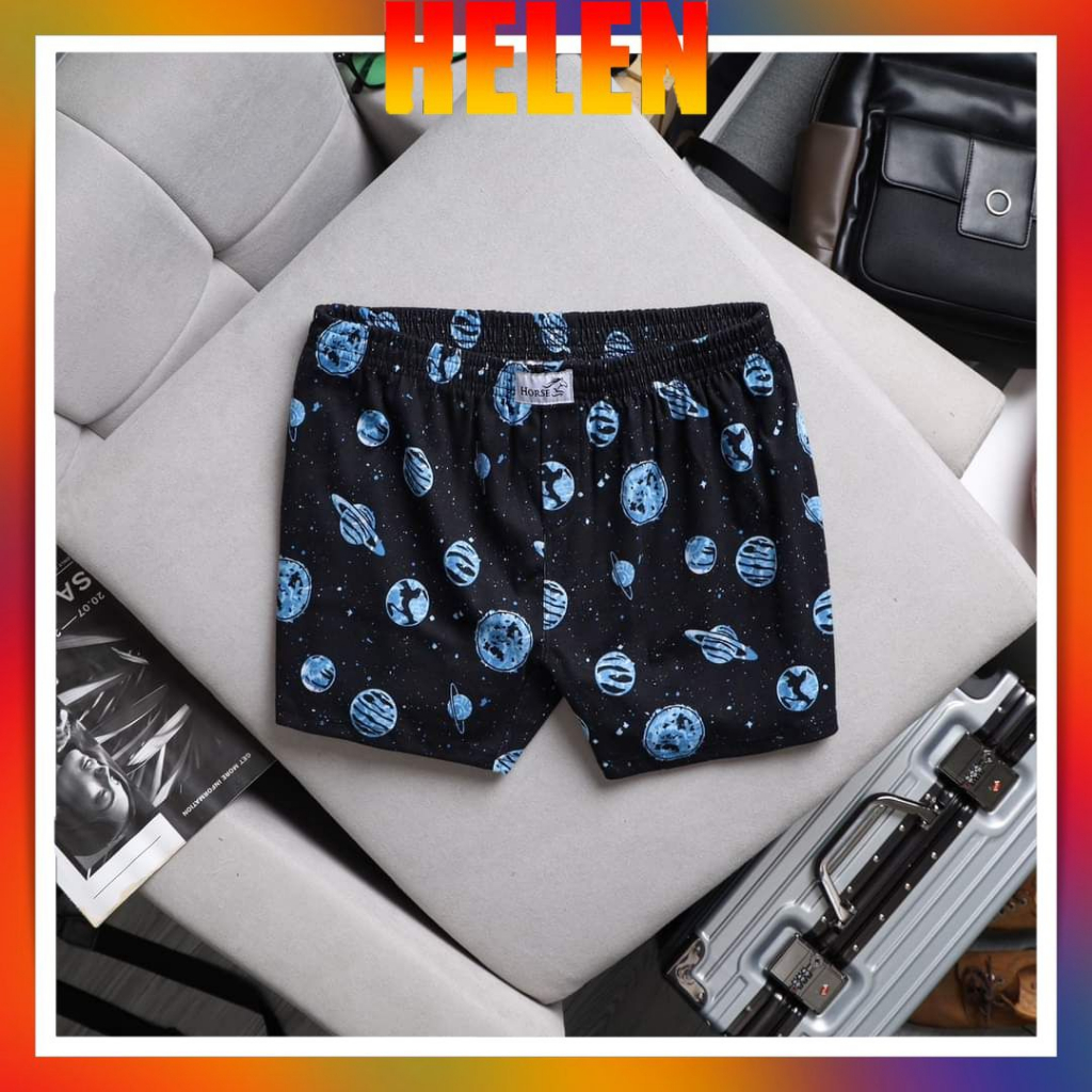 Quần Đùi Nam Mặc Nhà Thoáng Mát ,Quần Ngủ Nam Cotton Cao Cấp - HELEN SHOP