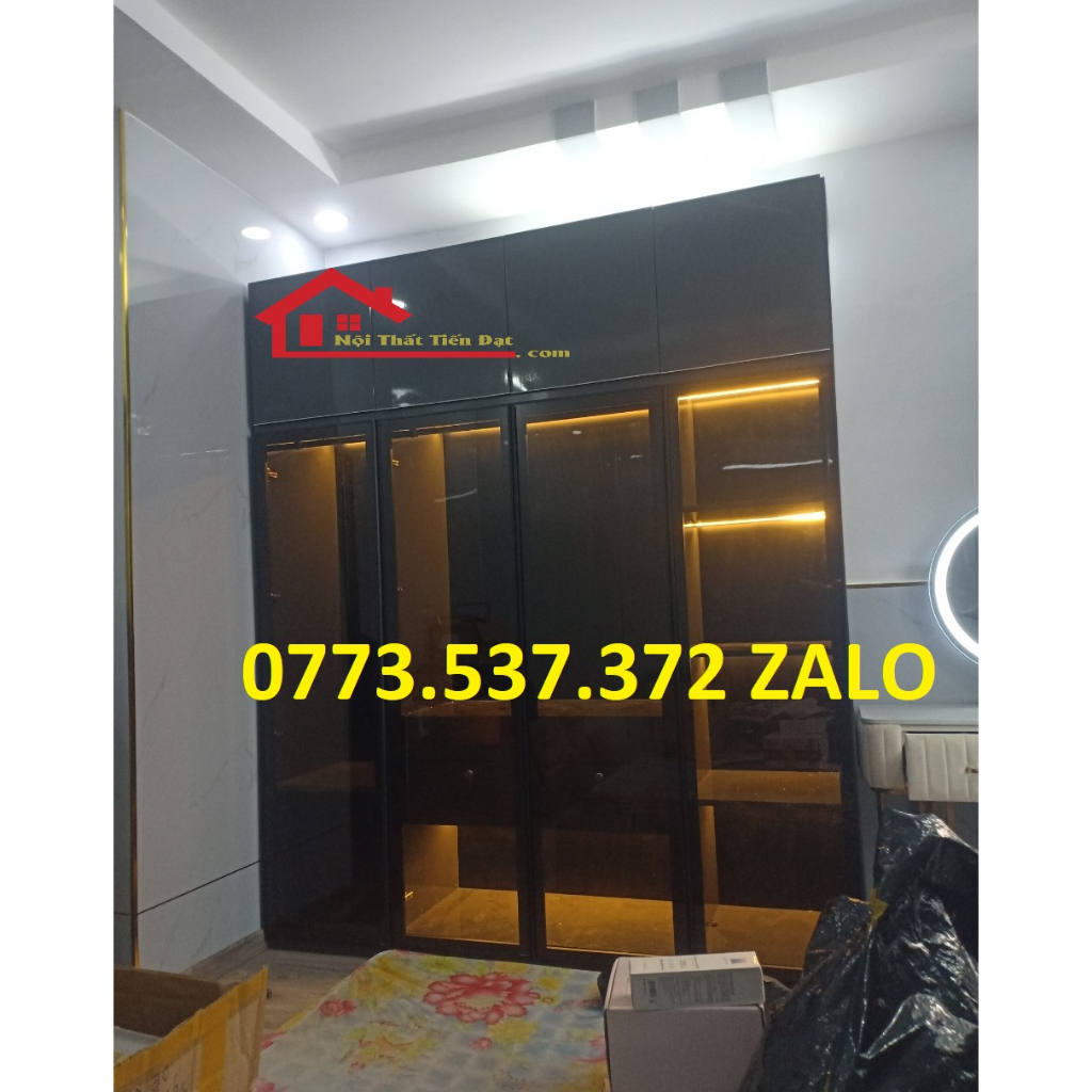 Tủ quần áo khung nhựa cao cấp phối cánh nhôm kính 2m4x2mx50 Đủ màu sắc nhận đặt theo yêu cầu