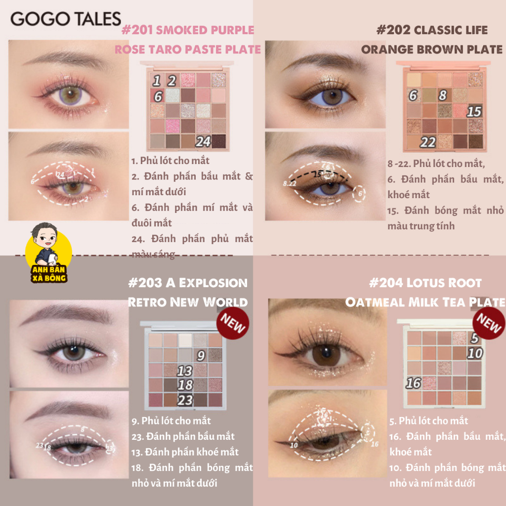 Bảng Phấn Mắt 25 Ô Màu Nhũ Lì GOGO TALES 25-Color Play Color Eyeshadow Palette GT282
