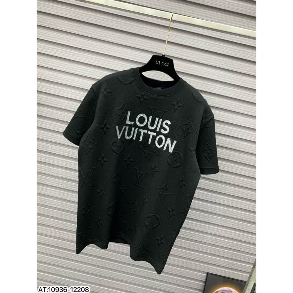 Áo phông nam vải nhung rách phối họa tiết mẫu mới cao cấp-AHFASHION