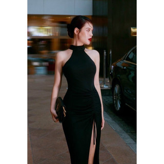 M165 - Viola Dress đầm đen khoét lưng