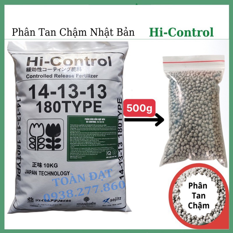 (Gói 500g) Phân chì tan chậm Nhật Bản 14 13 13