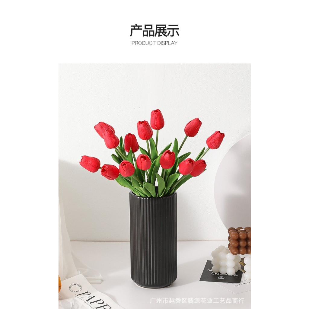 Hoa tulip giả trang trí nhà cửa, Hoa giả decor phòng khách, phụ kiện chụp ảnh - Andy shop | BigBuy360 - bigbuy360.vn