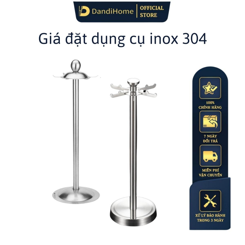 Giá đặt muỗng và dụng cụ nhà bếp DandiHome Inox 304 cao cấp