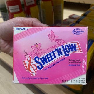Đường ăn kiêng Sweet'n Low hộp 100 gói cho người tiểu đường, eatclean, ăn kiêng giảm cân không calo