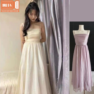 [SẴN HÀNG] Đầm chữ A 2 dây dáng suông dài nhẹ nhàng thanh lịch váy đầm dạo phố dự tiệc