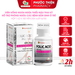 Folic Acid Plus Iron Viên Uống Bổ Sung Acid Folic Và Sắt Vitamins For Life