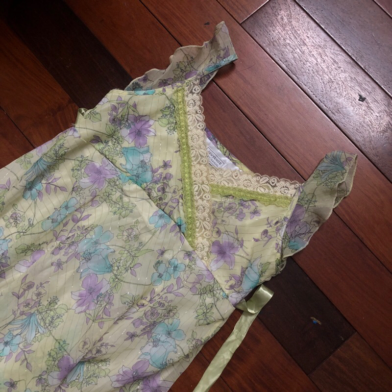 váy babydoll 2 dây freesize hoạ tiết hoa