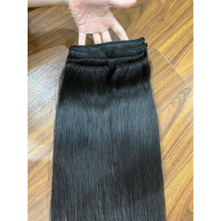 Tóc kẹp phím, tóc thật 50cm 1 dãy 3 kẹp
