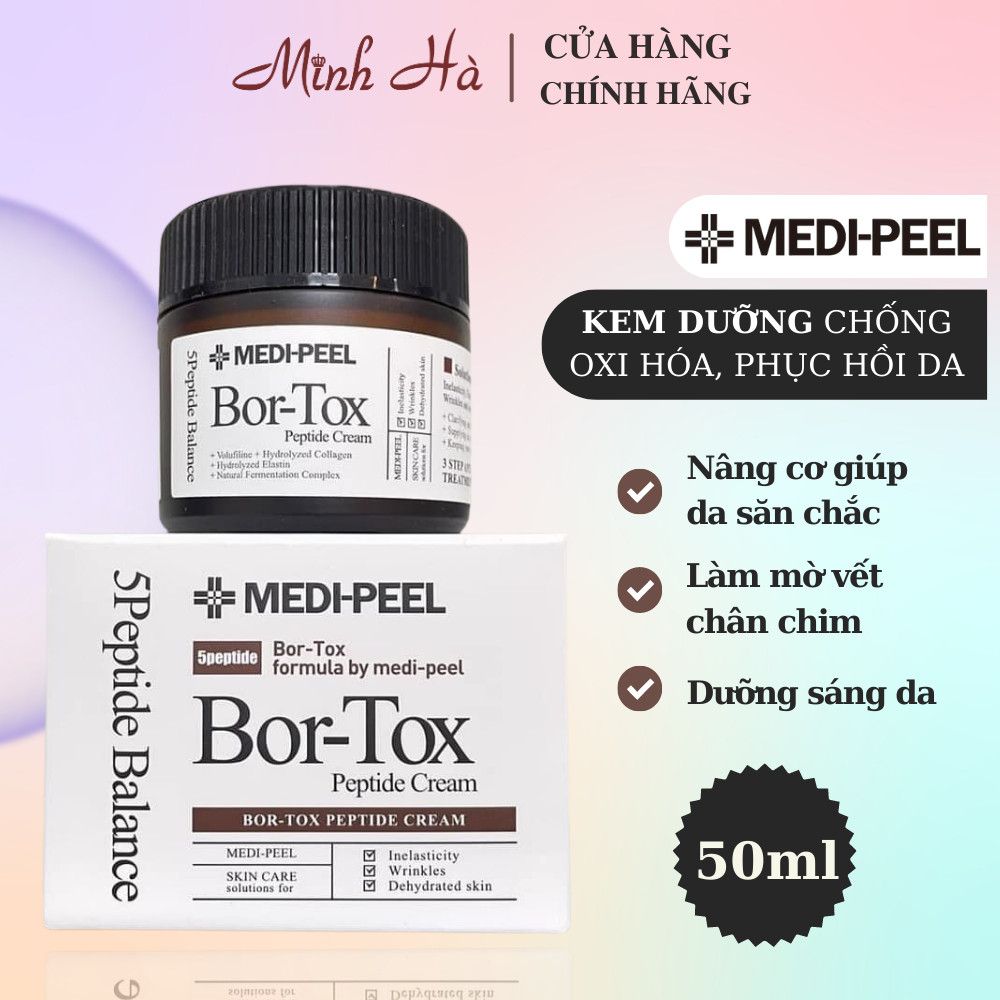 Kem dưỡng Medipeel Bor-Tox Peptide 50g giúp chống oxi hóa, dưỡng ẩm, phục hồi da