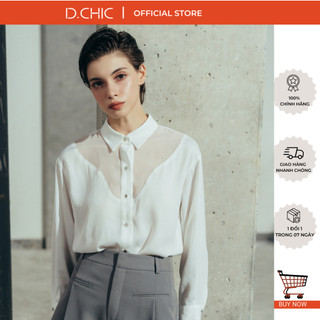 Áo sơ mi cổ đức phối tơ d.chic ms: 1812055