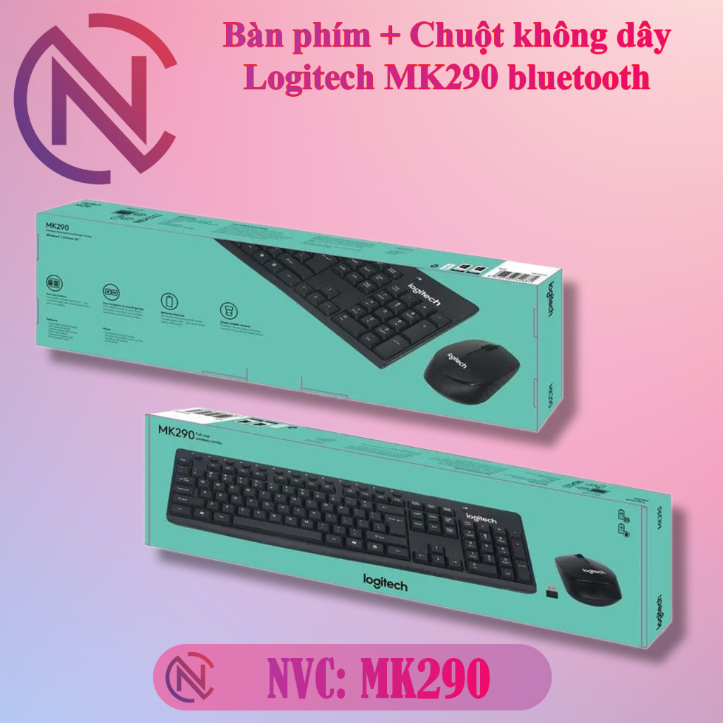 Combo bàn phím không dây + chuột không dây bluetooth Logitech MK290 - NVC Shop | BigBuy360 - bigbuy360.vn