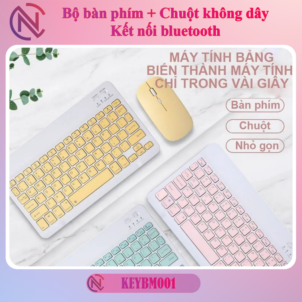 Bộ Bàn Phím Bluetooth 10 Inch/7 Inch Và Chuột Bluetooth,Thích Hợp Cho tablet táo/tablet - NVC Shop | BigBuy360 - bigbuy360.vn