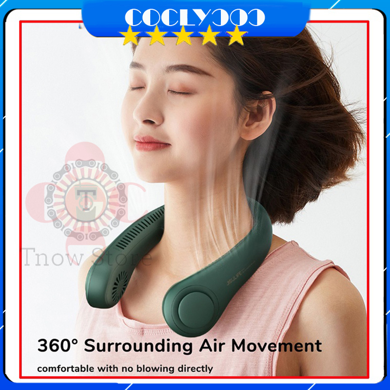 Quạt đeo cổ mini 🔥FREESHIP🔥 quạt tích điện đeo cổ 3 chế độ siêu khỏe
