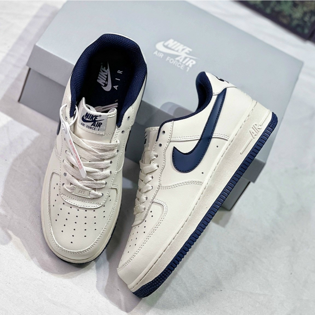 Giày Air Force 1 Xanh Navy, Sneaker Nam Nữ Full Box Tặng Tất