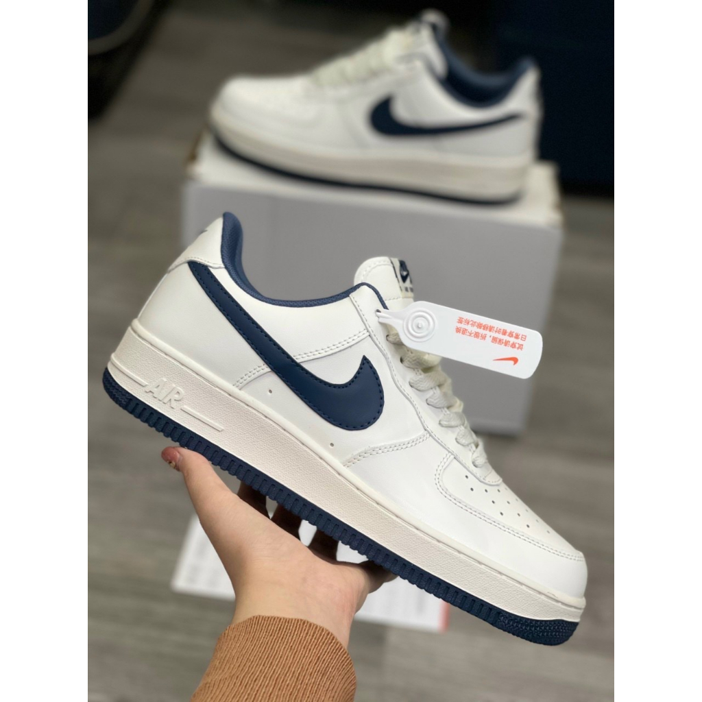 Giày Air Force 1 Xanh Navy, Sneaker Nam Nữ Full Box Tặng Tất
