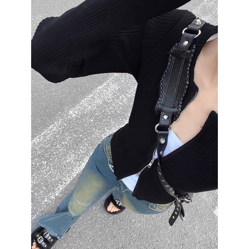 Áo Cardigan Khoá Kéo Trendy Cá Tính Croptop Uzllang Dễ Thương Thời Trang Siêu Hot