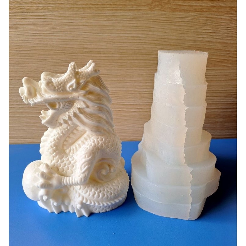 Khuôn silicone 12 con giáp Thìn. Loại lớn cao 14cm.