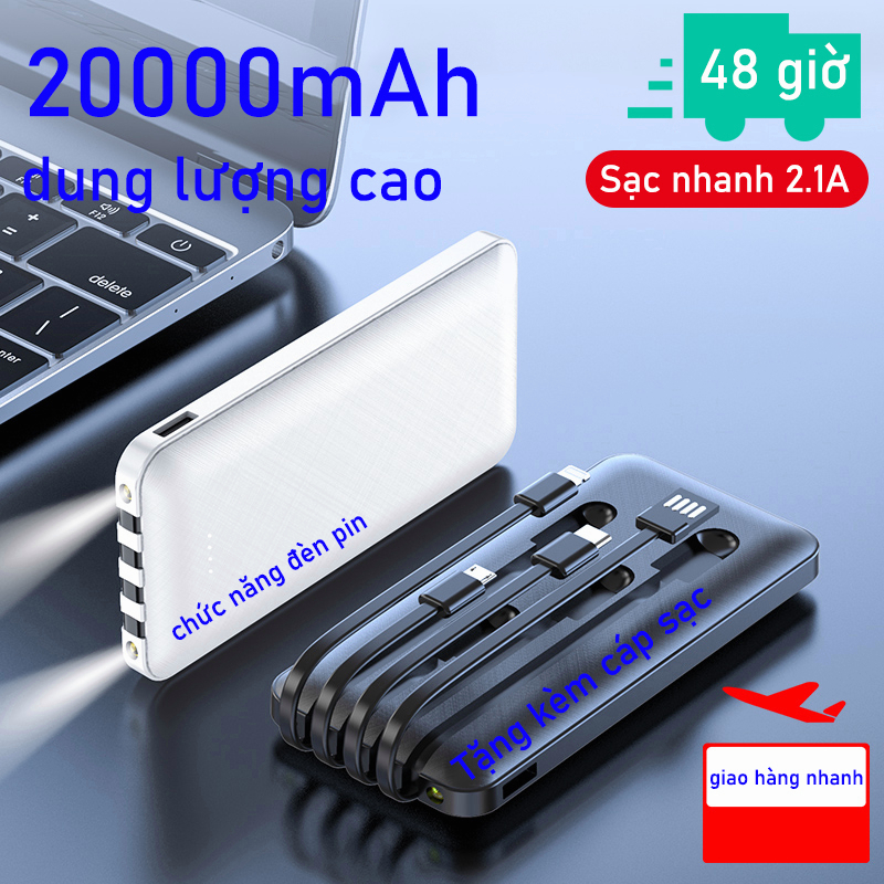 ngân hàng điện sạc dự phòng 20000mah Điện thoại pin cục Sạc dự phòng không dây sạc dự phòng rẻ 10000mah
