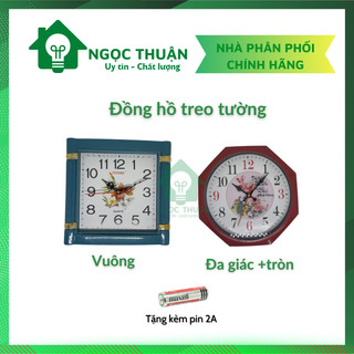 Đồng hồ treo tường hình vuông , hình đa giác hoặc tròn