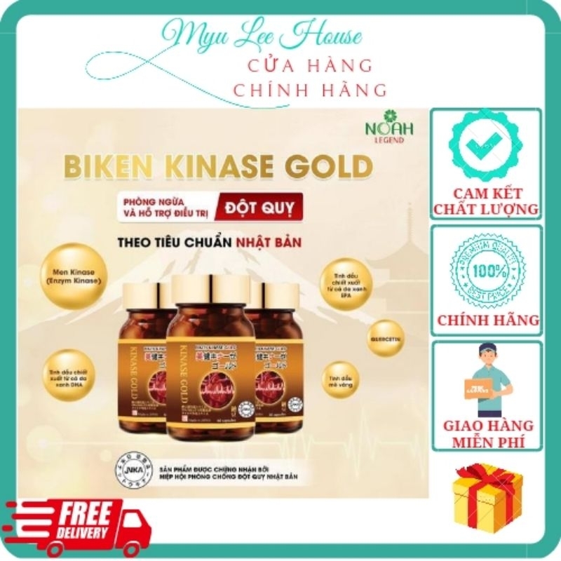 Viên uống ngừa tai biến, hỗ trợ ngăn ngừa các triệu chứng đột quỵ Biken Kinase Gold Nhật bản