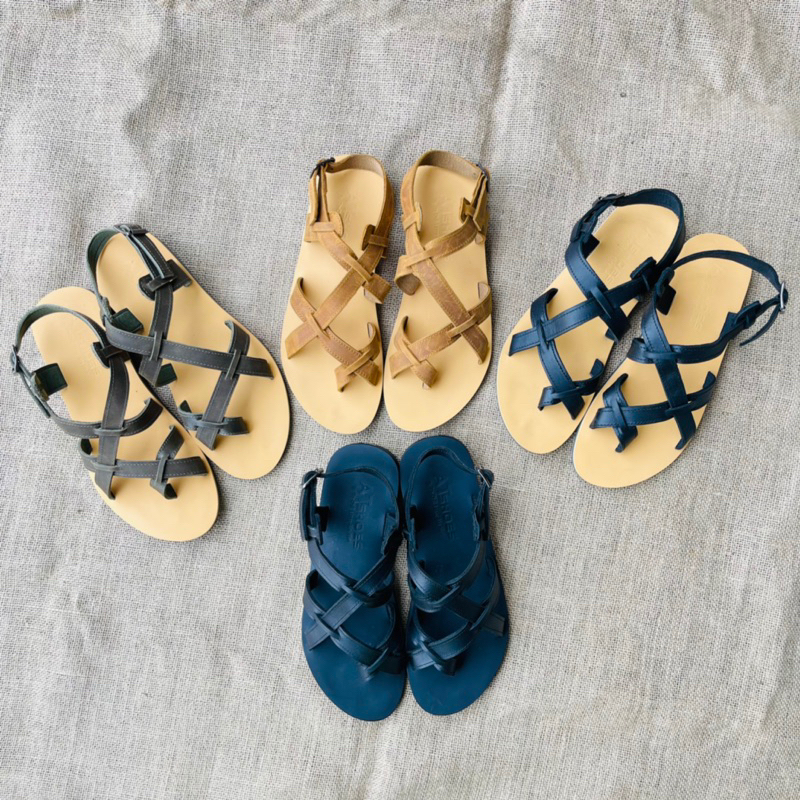 Sandal nam, dép quai ngang, dép nam da bò, không thấm nước, êm chân thoải mái  Atshoes XDxn201