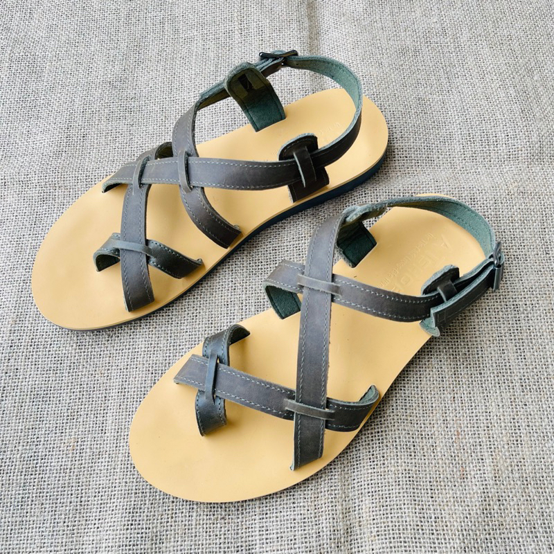Sandal nam, dép quai ngang, dép nam da bò, không thấm nước, êm chân thoải mái  Atshoes XDxn201
