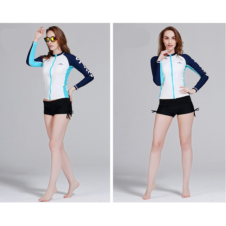 Áo bơi dài tay kéo khóa Sbart nữ | BigBuy360 - bigbuy360.vn