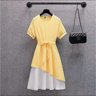 Đầm midi váy maxi tùng phối trắng 2 màu, váy dạo phố (kèm hình thật)