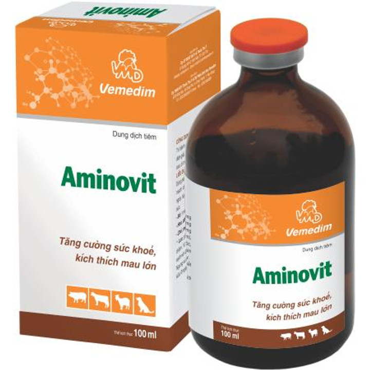 AMINOVIT Chống stress, tăng sức đề kháng trong các trường hợp: thời tiết thay đổi đột ngột, giao mùa, vận chuyển - 100ml