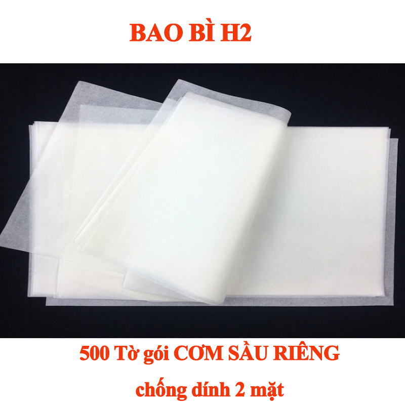 Giấy gói sầu riêng (500 tờ 20x30cm) chống dính 2 mặt. Giấy gói cơm sầu riêng cao cấp