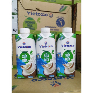 1 Thùng 12 hộp sữa dừa nguyên chất Vietcoco 330ml