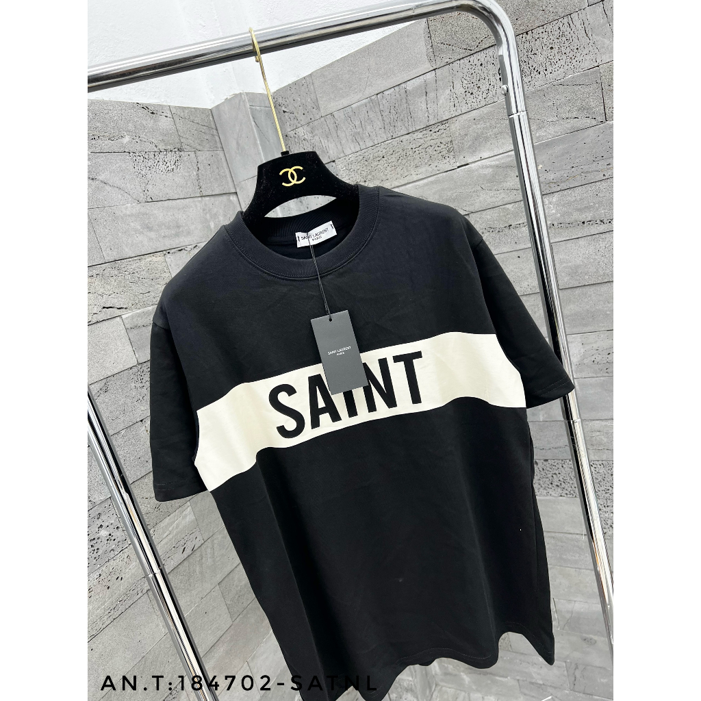 Áo thun Saint - Laurent phối ngang phong cách đường phố cực chất chơi, Áo Phông Unisex Nam Nữ | BigBuy360 - bigbuy360.vn