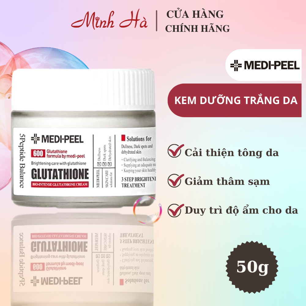 Kem dưỡng trắng da Medipeel Glutathione 600 5Peptide Balance 50g dưỡng ẩm chống lão hóa