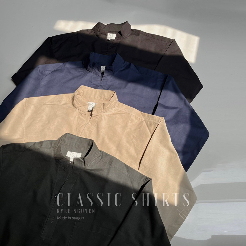 Áo sơmi polo cổ trụ - CLASSIC SHIRT'S KN (ảnh thật từ shop)