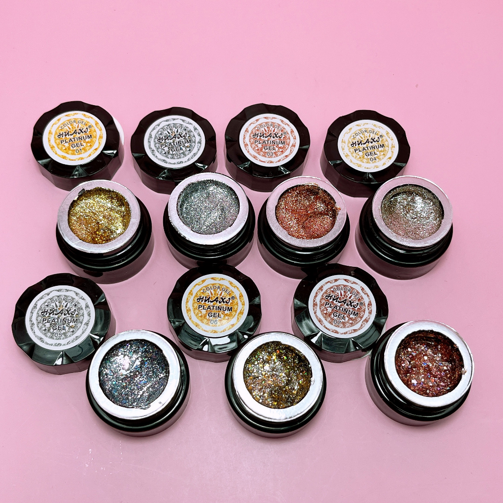 Gel Nhũ Vẽ Viền Móng Nail  Huaxi Siêu Sáng Havy Nail, Đặc nét Chuẩn Màu