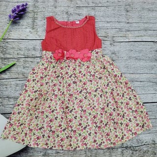 Đầm cotton hoa phối lưới
