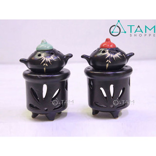 Đèn đốt tinh dầu hình ấm trà DDTD-GOM-01_TAN