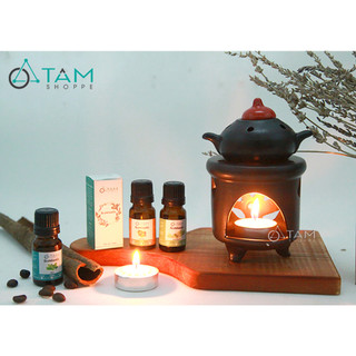 Đèn đốt tinh dầu hình ấm trà DDTD-GOM-01_TAN
