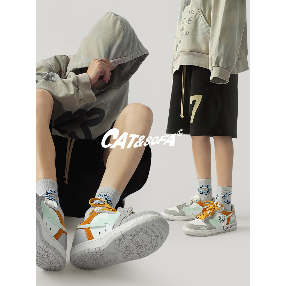 Giày sneaker Cat&Sofa  hàng sẵn- full box, phụ kiện- FLOWER - AC254 giày thể thao nam nữ unisex