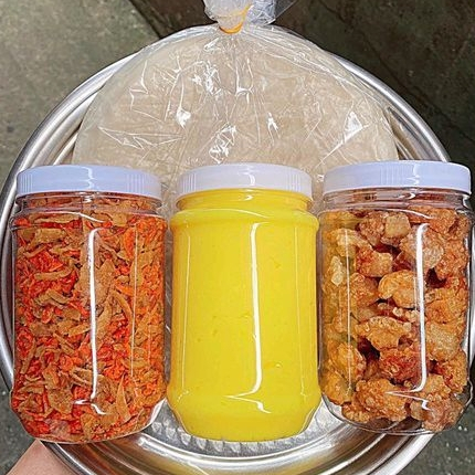 COMBO SIÊU NGOẠI HẠNG: TÓP MỠ - Bơ Siêu To - Ruốc Hành Phi - Bánh Tráng Phơi Sương