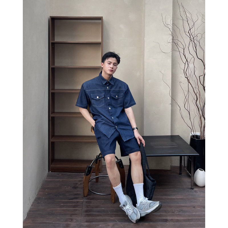 ÁO SƠ MI BÒ NGẮN TAY BY ONDÉ